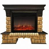 Каминокомплект Real Flame Stone Brick (античный дуб)+Moonblaze Deluxe