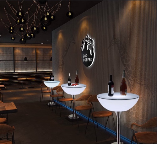 Комплект светящейся мебели Стол+2 стула V9